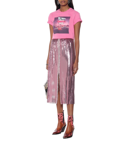 Shop Rabanne Paco Motel Cotton T-shirt In Pink