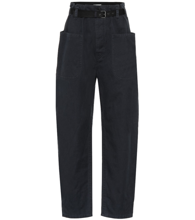 Shop Isabel Marant Étoile Rinny High-rise Paperbag Pants In Black