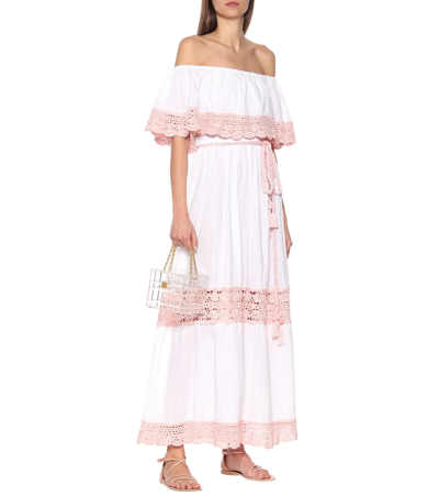 Shop Anna Kosturova Casablanca Cotton Maxi Dress In White