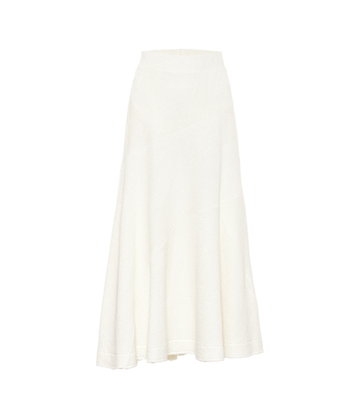 Shop Jil Sander Linen-blend Skirt In White