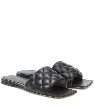 Shop Bottega Veneta Padded Leather Sandals In Black