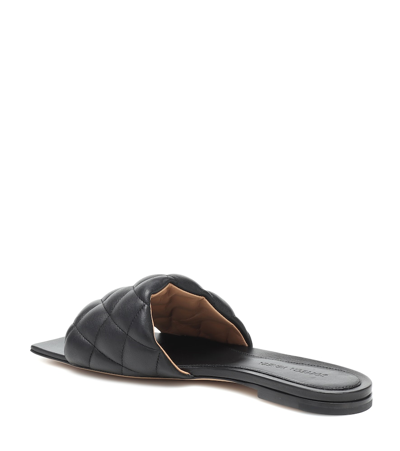 Shop Bottega Veneta Padded Leather Sandals In Black