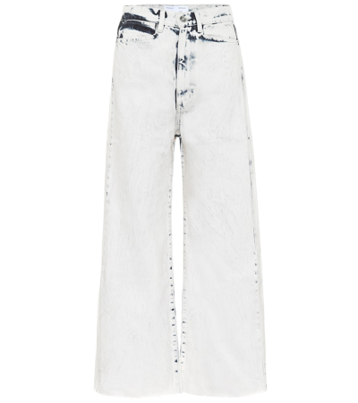 Shop Proenza Schouler White Label Wide-leg High-rise Jeans In White