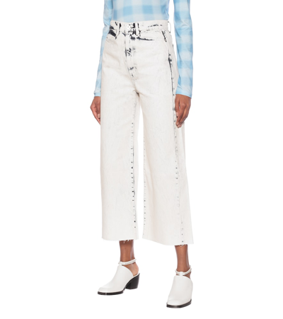 Shop Proenza Schouler White Label Wide-leg High-rise Jeans In White