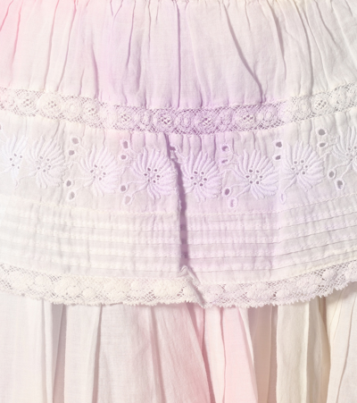 Shop Loveshackfancy Gwen Tie-dyed Cotton Minidress In Multicoloured