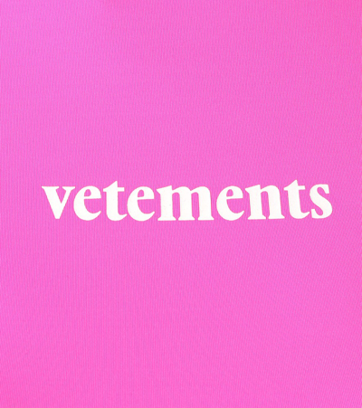 Shop Vetements Logo Minidress In Pink