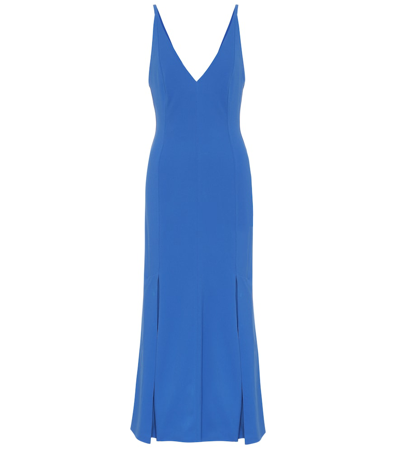 Shop Victoria Beckham Crêpe Slip Dress In Blue