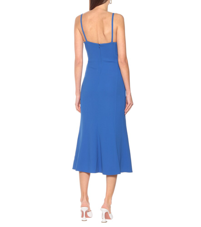 Shop Victoria Beckham Crêpe Slip Dress In Blue