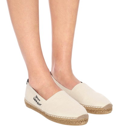 SAINT LAURENT ESPADRILLES LOGO SHOES – Baltini