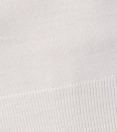 Shop Chloé V-neck Wool-blend Sweater In White