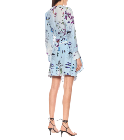 Stella Mccartney Asymmetric Floral-print Silk Mini Skirt In Multicoloured