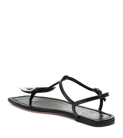 Shop Roger Vivier Bikiviv' Leather Sandals In Black