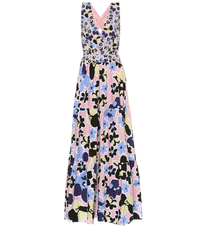 Shop Alexandra Miro Mimi Floral Cotton Maxi Dress In Multicoloured