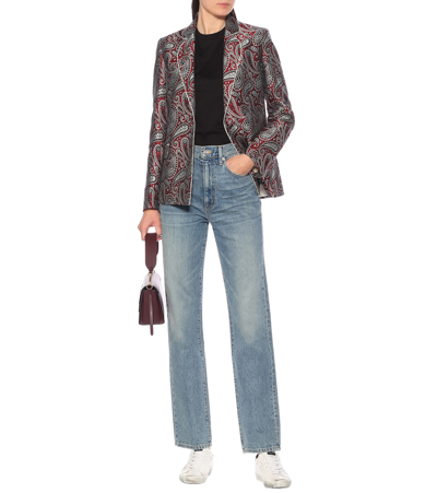 Shop Golden Goose Venice Paisley Blazer In Red