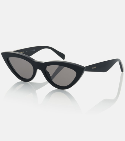 Shop Celine Cat-eye Sunglasses In Black