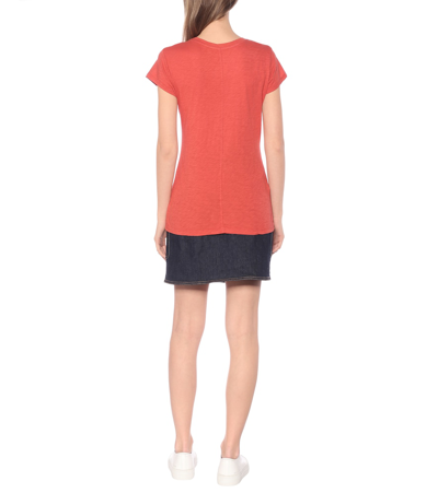 Shop Velvet Odelia Cotton T-shirt In Red