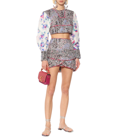 Isabel Marant Fanulia Floral Cotton-blend Miniskirt In Multicoloured