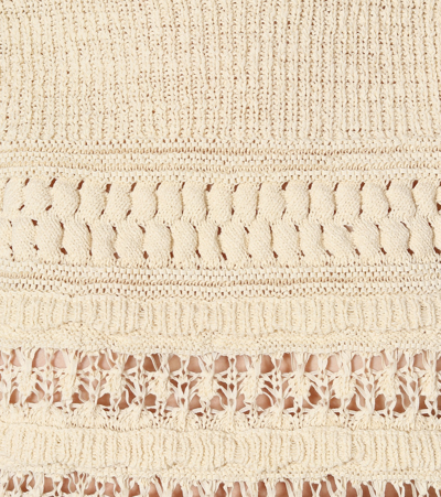 Shop Isabel Marant Friz Cropped Cotton-blend Sweater In Beige