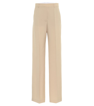 Shop Stella Mccartney Abby Wool High-rise Pants In Beige