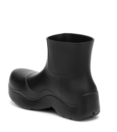 Shop Bottega Veneta Puddle Rubber Ankle Boots In Black