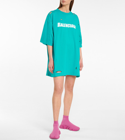 Balenciaga Speed Lt. 20 Fluorescent Knit Sock Sneakers In Pink