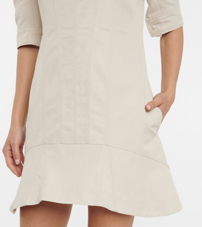 Stella Mccartney Angelina Puff-sleeve Mini Dress In Beige