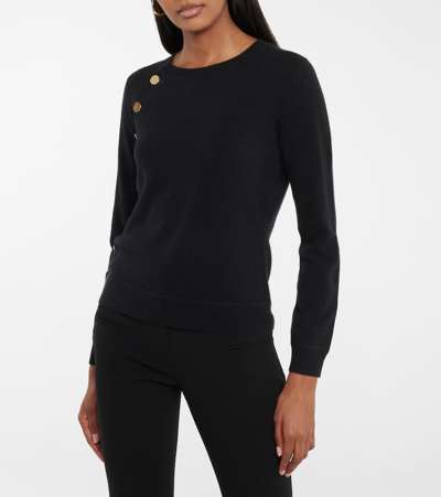 Altuzarra Minamoto Button-detailed Cashmere Sweater In 黑色