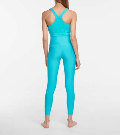 Shop Alo Yoga Airlift High-rise Leggings In 蓝色