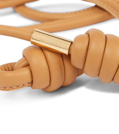 Shop Loewe Leather Belt In 棕色