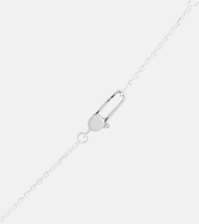 Shop Gucci Sterling Silver Heart Necklace In 银色