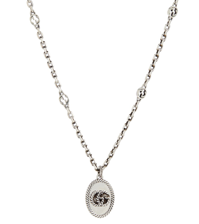 Shop Gucci Double G Sterling Silver Chain Necklace In 银色