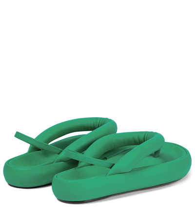 Shop Isabel Marant Orene Leather Thong Sandals In Light Green