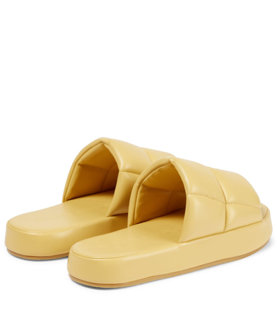 Shop Stand Studio Lyrah Quilted Platform Sandals In Honey