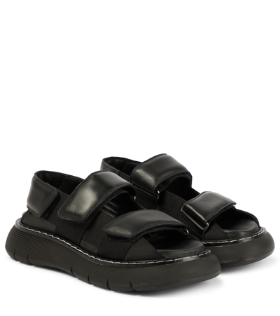 Shop Khaite Murray Leather Sandals In Black