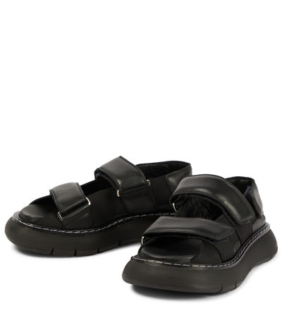 Shop Khaite Murray Leather Sandals In Black