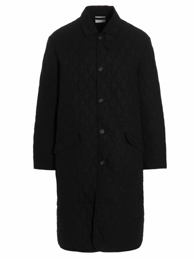 Shop Vtmnts Quilted Hunter Coat In Black