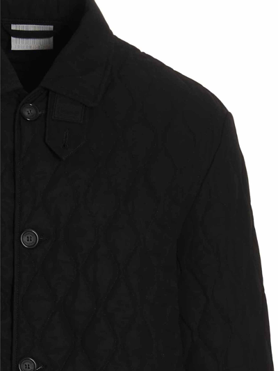 Vtmnts 'quilted Texture Flap Pocket Coat' In Black