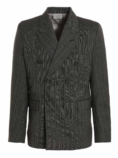 Shop Vtmnts Blazer Tonal Double Breasted Tailored In Black