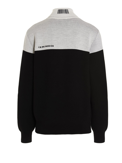 Shop Vtmnts Numbered Colorblock Sweater In Multicolor