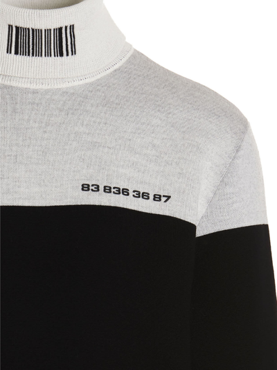 Shop Vtmnts Numbered Colorblock Sweater In Multicolor
