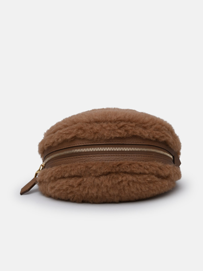 Shop Max Mara Beige Camel Blend Clutch Bag