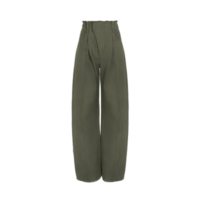 Shop Chloé Wide-leg Pants In Green
