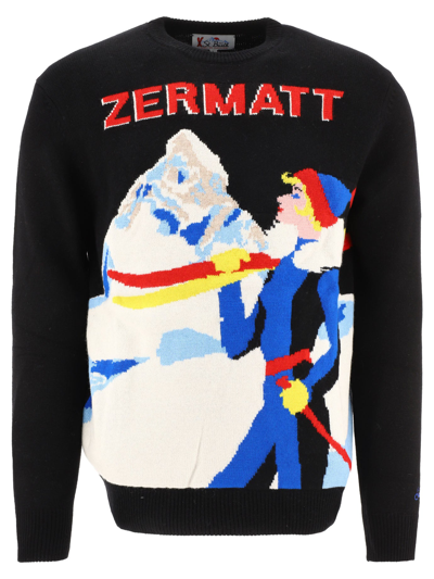 Shop Mc2 Saint Barth "zermatt Girl" Sweater In Black