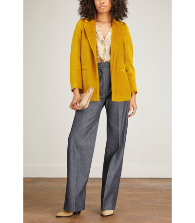 Shop Momoní Lormont Jacket In Olio In Yellow