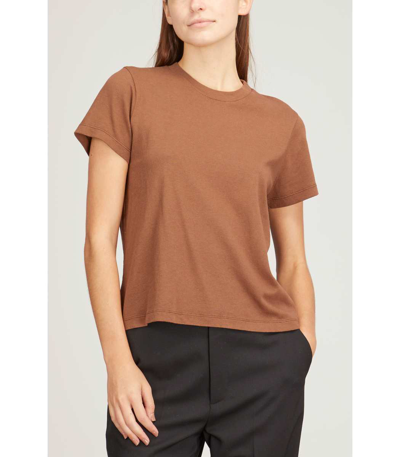 Shop Khaite Emmylou Tee Shirt In Brown