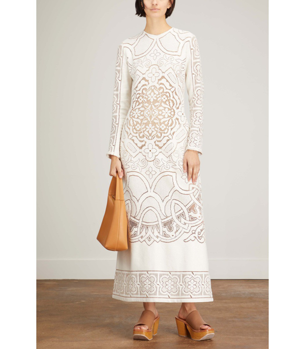 La DoubleJ Lacey maxi dress - White
