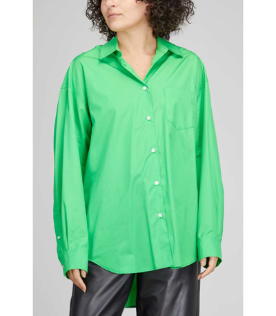 Shop Samsoe & Samsoe Lua Shirt In Vibrant Green