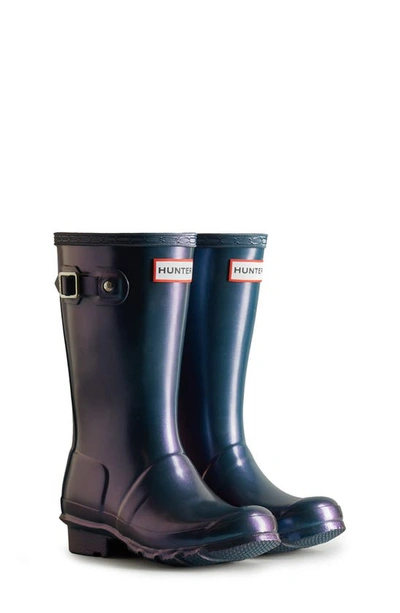 Shop Hunter Kids' Original Nebula Waterproof Rain Boot In Stornoway Blue