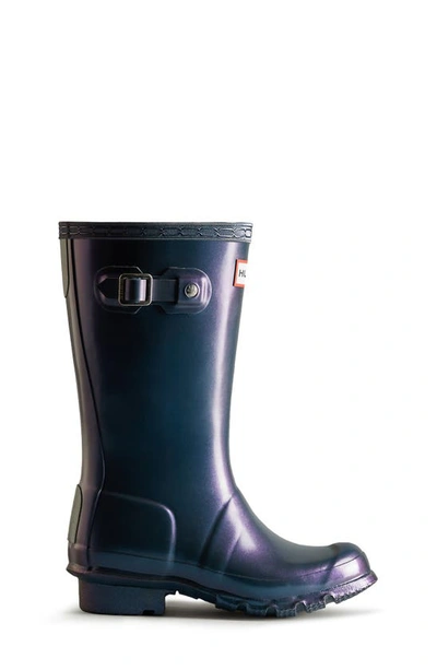 Shop Hunter Kids' Original Nebula Waterproof Rain Boot In Stornoway Blue