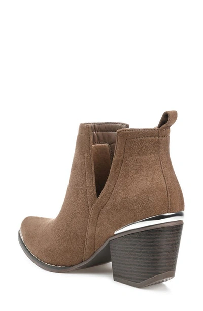 Shop Journee Collection Issla Bootie In Taupe